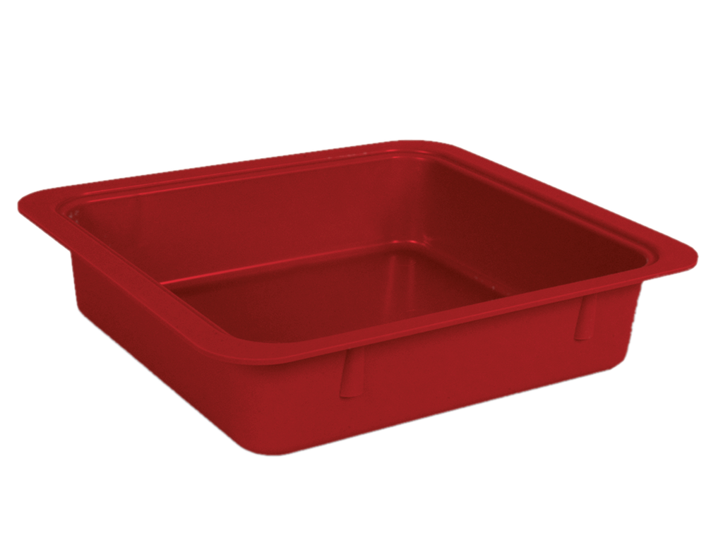 Tubs for materials without accessories (31.1 centimeters x 27.6 centimeters x 7.0 centimeters) red - ZIRC - Delynov