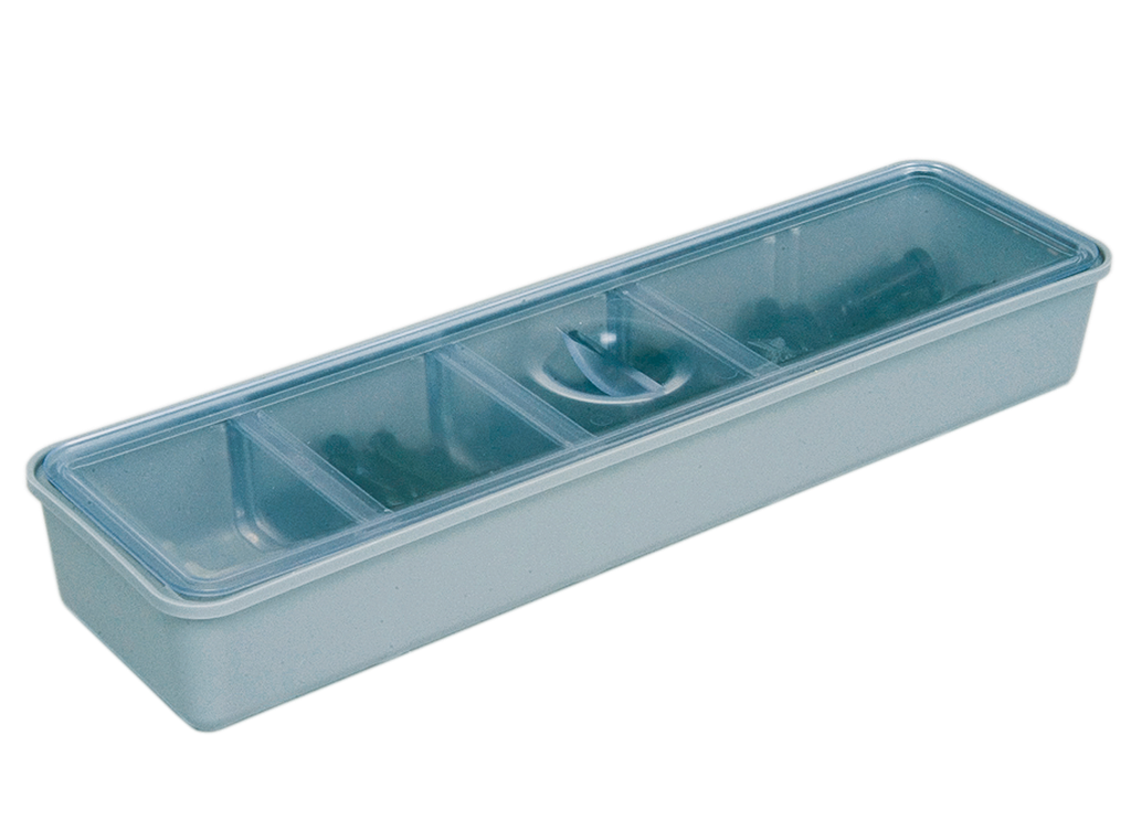 Boîtes pour petites pièces avec couvercle transparent, long (21,3 x 5,7 x 2,9 cm) gris - ZIRC - Delynov