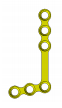 Osteosynthesis Plate L 7 mm x 0.5 mm, 3+3 Holes on the Left - Titamed (A05-92-407) - Delynov