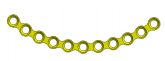 plaque ostéosynthèse incurvée large 11 trous - Titamed (A05-96-011) - Delynov