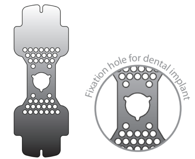 Double Zone Buccal and Lingual Mesh Plaque 28 x 10 x 0.15mm - Jeil Medical (12-GM-P02) - Delynov