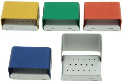 Red Perforated 17 Aluminum Dental Surgery Color Block PN190360-3 (Made in France) - Nichrominox (PN190360-3) - Delynov