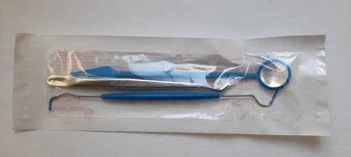 [DI-EKOKIT] x1 carton de 73 Kits d'examen stérile à usage unique (miroir-sonde-précelle)
