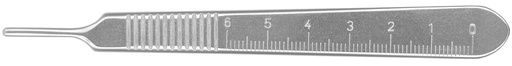 [10-130-03E] Surgical Scalpel Handle No. 3 European Graduated - Hu-Friedy - Delynov