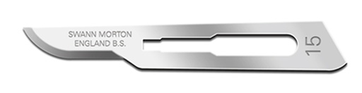 [205] x100 Sterile carbon steel blades No.15 (ST15) Swann-Morton (0205) - Delynov