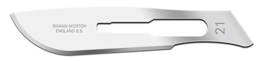 [207] 100 sterile carbon steel blades #21 (ST21) Swann-Morton (207) - Delynov