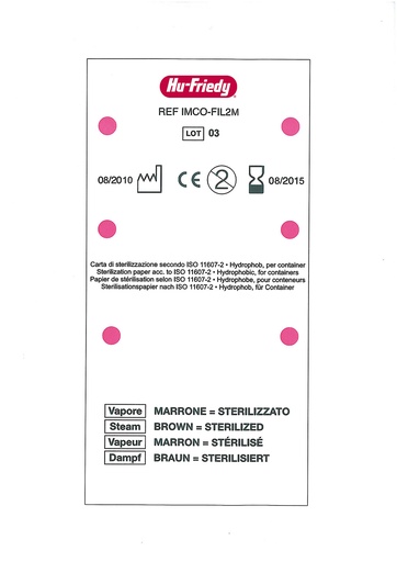[IMCO-FIL2M] IMS Container Filtre papier 118 x 235 mm - 100 Pc/paquetversion M - Hu-Friedy - Delynov