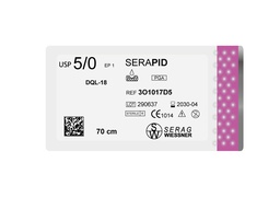 SERAPID absorbable colourless (5/0) DQL-18 needle 50 cm box of 24 sutures - Drs JOUANNY & KHAYAT - Serag-Wiessner (3O1017D5) - Delynov