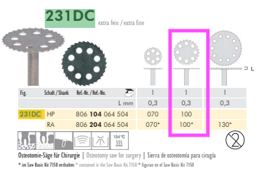 [58231DC204100] x1 disque diamant (231DC 100) - Meisinger - (58231DC204100) - Delynov