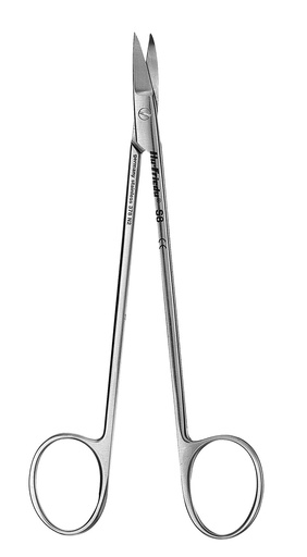 [S8] Quinby #8 scissors curved smooth 12.5cm