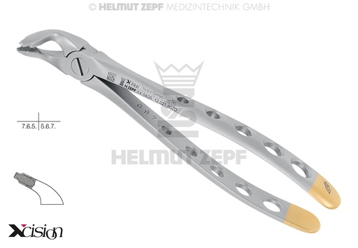 [12.021.90ZD] Daviers d'extraction dentaire pour prémolaires inférieures, motif anglais, becs spéciaux, modèle figure 321 - Helmut Zepf (12.021.90ZD) - Delynov