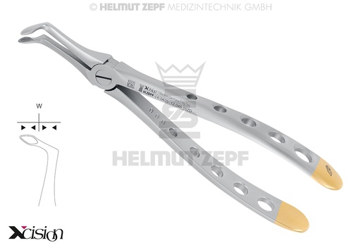 [12.045.15ZD] Dental extraction forceps for lower roots, figure 45SB pattern - Helmut Zepf (12.045.15ZD) - Delynov