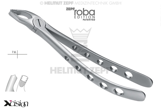 [12.217.00Z] Davier chirurgical modifié selon Dr. Beck, forme anglaise 17 cm, acier inoxydable - Helmut Zepf (12.217.00Z) - Delynov