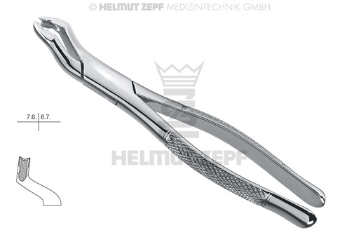 [14.010.11] Dental surgery extraction forceps, American pattern, figure 10-AS - Helmut Zepf (14.010.11) - Delynov