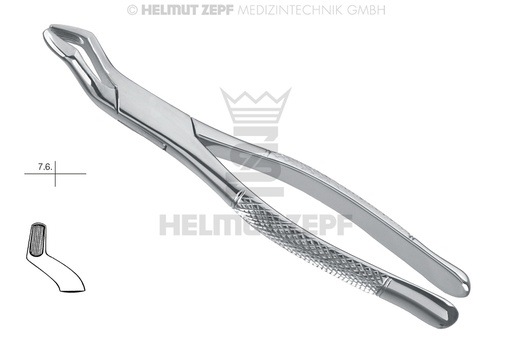 [14.053.16] Anatomical surgical dental extraction forceps, American pattern FIG. 53-R - Helmut Zepf (14.053.16) - Delynov