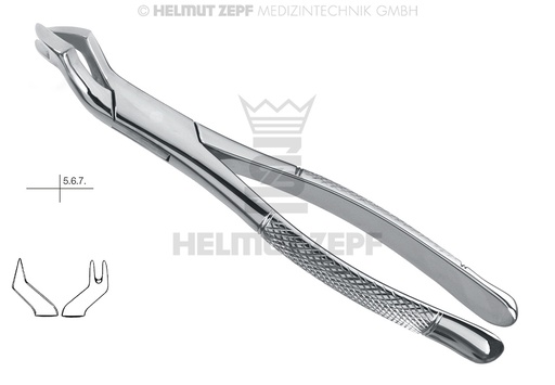 [14.088.15] Nevius surgical dental extraction forceps, American pattern, Figure 88-L - Helmut Zepf (14.088.15) - Delynov