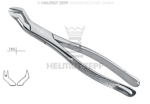 [14.088.16] Nevius surgical dental extraction forceps, American pattern, figure 88-R model - Helmut Zepf (14.088.16) - Delynov