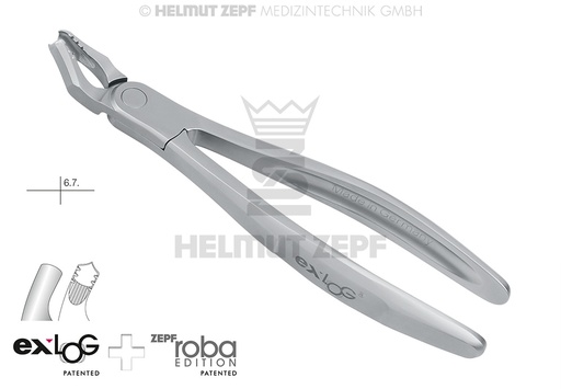 [15.218.00] Dental extraction forceps for upper molars, figure 18, Exlog - Helmut Zepf (15.218.00) - Delynov