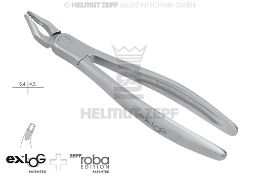 [15.235.07] EXLOG® DENTAL EXTRACTION FORCEPS FIG. 35N ROBA FOR UPPER PREMOLARS - Helmut Zepf (15.235.07) - Delynov