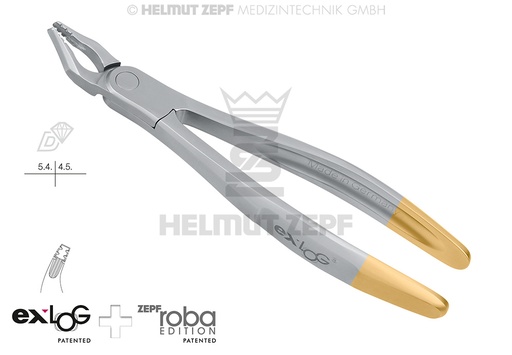 [15.235.07D] Surgical dental extraction forceps for upper premolars, figure 35N - Helmut Zepf (15.235.07D) - Delynov