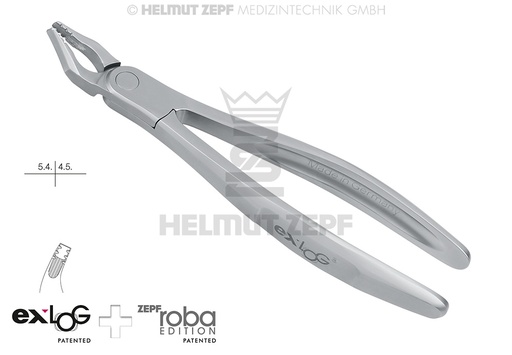 [15.235.08] EXLOG® DENTAL EXTRACTION FORCEPS FIG. 35M ROBA FOR UPPER PREMOLARS - Helmut Zepf (15.235.08) - Delynov