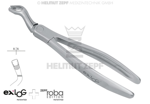 [15.267.01] Surgical dental extraction forceps for upper wisdom teeth, Exlog model Figure 67A - Helmut Zepf (15.267.01) - Delynov