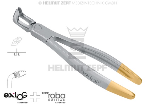 [15.279.90D] EXLOG surgical dental extraction forceps for lower wisdom teeth, figure 79A - Helmut Zepf (15.279.90D) - Delynov