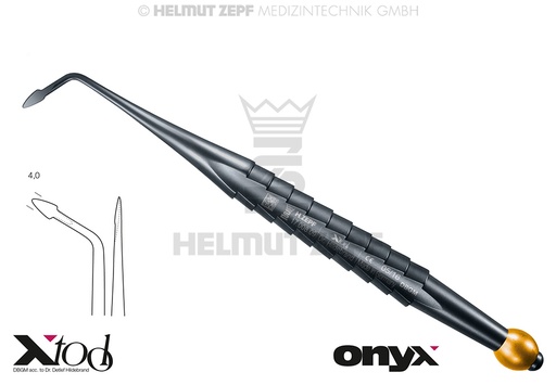 [17.008.09TI] Right-angled syndesmotome for lingual or buccal luxation - Helmut Zepf (17.008.09TI) - Delynov
