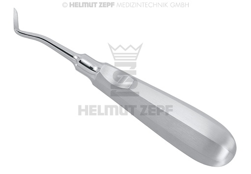 [17.190.00] Surgical dental root elevator, Figure 190, left side, with standard handle - Helmut Zepf (17.190.00) - Delynov