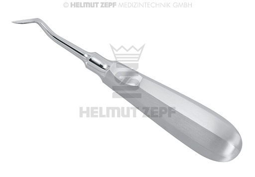 [17.191.00] Surgical dental root elevator, straight, with standard handle - Helmut Zepf (17.191.00) - Delynov
