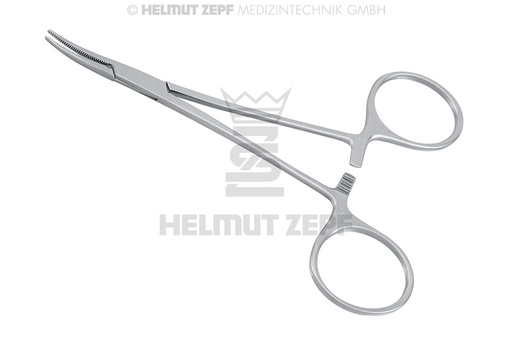 [23.055.12KFO] HALSTEAD-MOSQUITO FORCEPS, CURVED, 12.5 CM - Helmut Zepf (23.055.12KFO) - Delynov