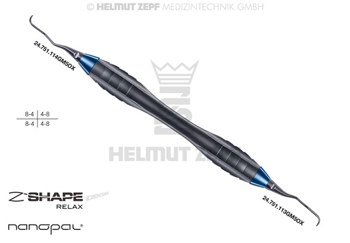 [24.227.13GM5OX] Special Gracey surgical curette for root planing, 13/14 model, 3mm extended shank - Helmut Zepf (24.227.13GM5OX) - Delynov