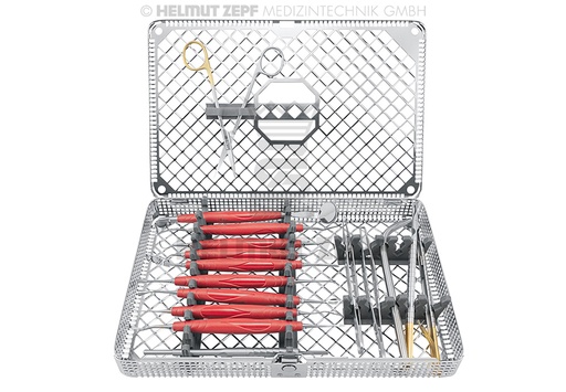 [24.961.04] Kit chirurgical avec manches Bionik, coloris incarnadin-magenta - Helmut Zepf (24.961.04) - Delynov