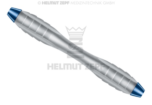 [26.030.07] Z-shape surgical retractor with blue Relax handle, concave cavity and convex scale - Helmut Zepf (26.030.07) - Delynov