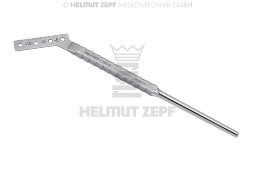 [31.683.00] Gabarit de forage chirurgical selon Wiedemann pour dents latérales - Helmut Zepf (31.683.00) - Delynov