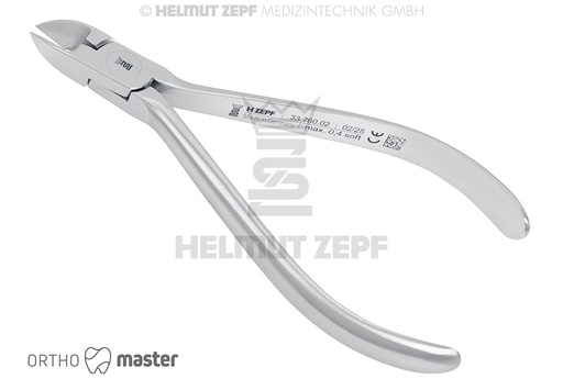 [33.760.02] Ligaturschneider, 11 cm, pour fil souple jusqu'à 0,4 mm / .016" - Helmut Zepf (33.760.02) - Delynov