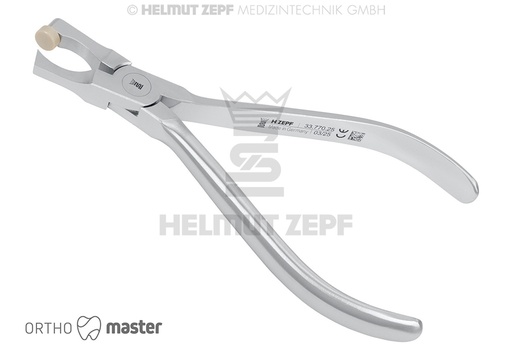 [33.770.25] Bracket forceps with short jaws and plastic insert, length 13 cm - Helmut Zepf (33.770.25) - Delynov