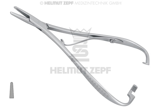 [41.264.14KFO] Ligature chirurgicale Mathieu, 14 cm, avec verrou et mors parallèles de 3 mm - Helmut Zepf (41.264.14KFO) - Delynov