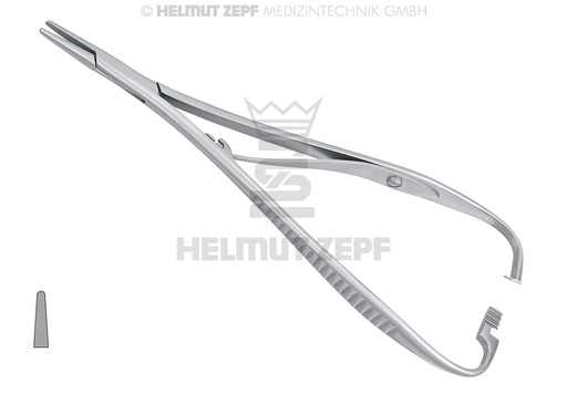 [41.264.17] Porte-aiguille chirurgical Mathieu, 17 cm, avec crémaillère - Helmut Zepf (41.264.17) - Delynov