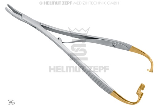 [41.311.17TC] Porte-aiguille chirurgical Mathieu, 17 cm, mors en carbure de tungstène - Helmut Zepf (41.311.17TC) - Delynov