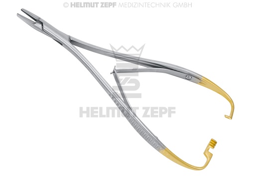 [41.318.17TC] Lichtenberg-Ryder surgical needle holder, 17 cm, straight, Smoothline - Helmut Zepf (41.318.17TC) - Delynov
