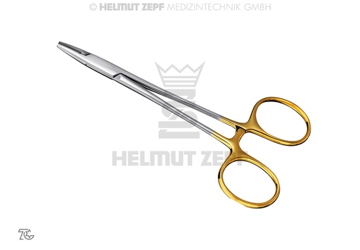 [41.362.12] Derf surgical needle holder with inserts, length 12 cm - Helmut Zepf (41.362.12) - Delynov