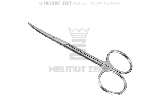 [46.069.11] Ciseaux à dissection pour chirurgie du strabisme, longueur 11,5 cm, courbés - Helmut Zepf (46.069.11) - Delynov