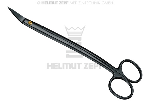 [46.123.17TISC] Dean gum scissors 17 cm, serrated, Onyx coating - Helmut Zepf (46.123.17TISC) - Delynov