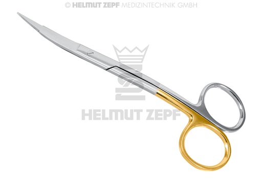[46.207.13SC] Goldman-Fox Gum Scissors, Double Curved, 13 cm, Supercut - Helmut Zepf (46.207.13SC) - Delynov