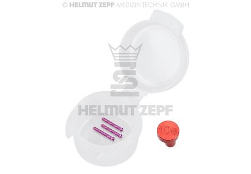[47.574.40] Vis d'urgence microchirurgicale en titane, diamètre 1,4 mm, longueur 10 mm, tête cruciforme - Helmut Zepf (47.574.40) - Delynov
