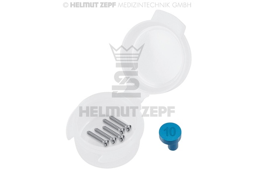 [47.575.10] Titanium cross-slot screw for microscopic surgery, Ø 1.5 mm, length 10 mm, blue anodized - Helmut Zepf (47.575.10) - Delynov