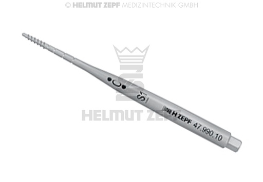 [47.990.10] Insert d'ostéotome à visser chirurgical, droit, taille 0, conique, diamètre 1 à 2 mm - Helmut Zepf (47.990.10) - Delynov