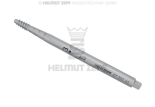 [47.990.40] Screw-in osteotome insert, straight, conical, 2-4mm diameter, size 3 - Helmut Zepf (47.990.40) - Delynov