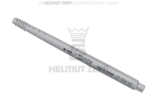 [47.990.50] Screw-in surgical osteotome insert, straight, size 4, tapered, diameter 3 mm to 4 mm - Helmut Zepf (47.990.50) - Delynov